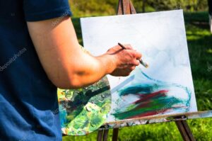 depositphotos 123268798 stock photo man painting a picture in