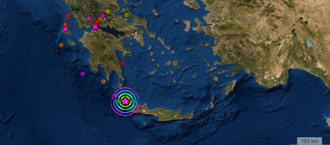 Σεισμός στην Κρήτη – Έγινε αισθητός στην Αθήνα