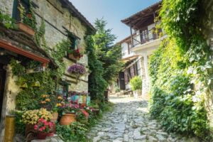 Palaios Panteleimonas traditional greek village in Pieria region near Olympus mountain min