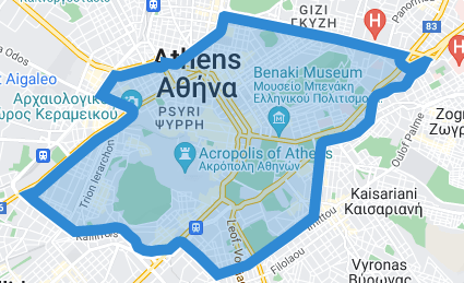 Ο Δακτύλιος της Αθήνας σε χάρτη