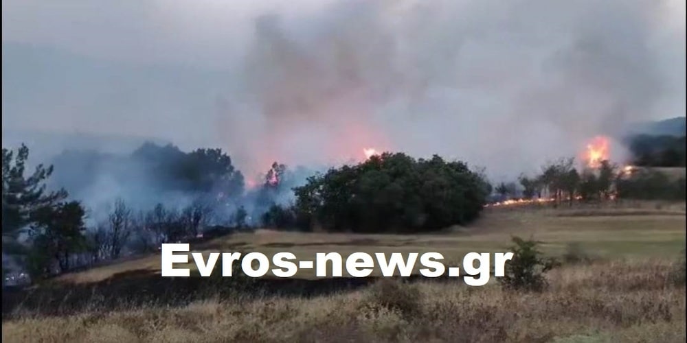 Φωτιά τώρα στον Έβρο: Συναγερμός για μεγάλη πυρκαγιά στην Αλεξανδρούπολη