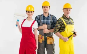 stock photo professional construction workers e1715854790511