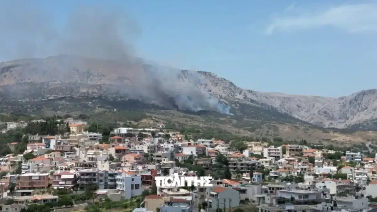 Φωτιά τώρα στη Χίο: Σε κατάσταση συναγερμού το νησί