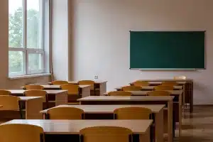 interior classroom blackboard wall