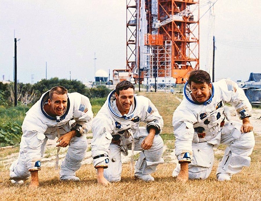 Apollo 7 crew Cunningham Eisele Schirra