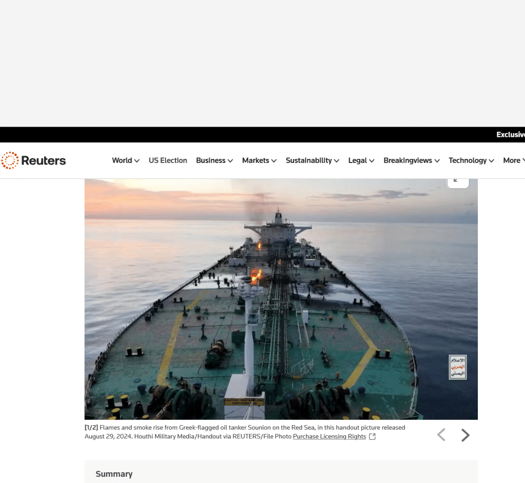 Screenshot 2024 10 03 at 14 49 17 Houthis email alert to Red Sea ships Prepare for attack with best regards Reuters