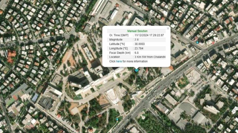 Στο υπουργείο Εθνικής Άμυνας το επίκεντρο του χθεσινού σεισμού 2,8 ρίχτερ