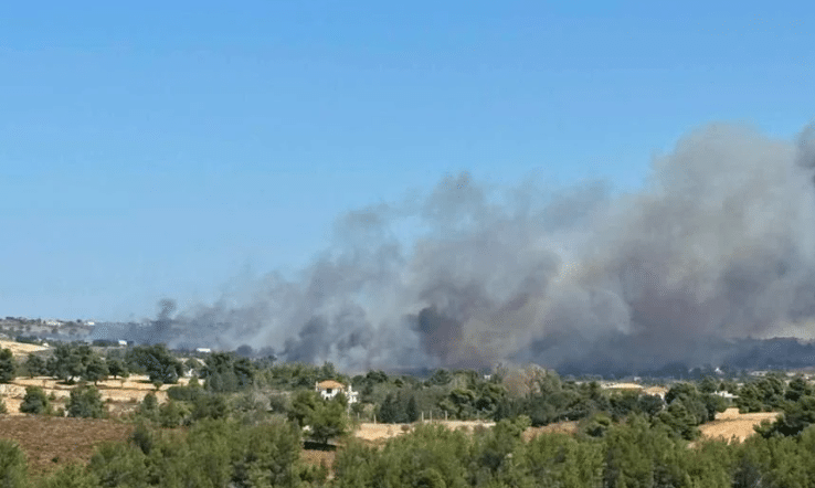 Σε ύφεση η φωτιά στον Βαρνάβα Αττικής