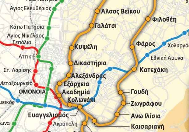 η επέκτασης της γραμμής του μετρό στην λεωφόρο κηφισίας