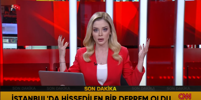 Κωνσταντινούπολη: Σεισμός “στον αέρα” – Καρέ-καρέ η δόνηση στο CNN Turk