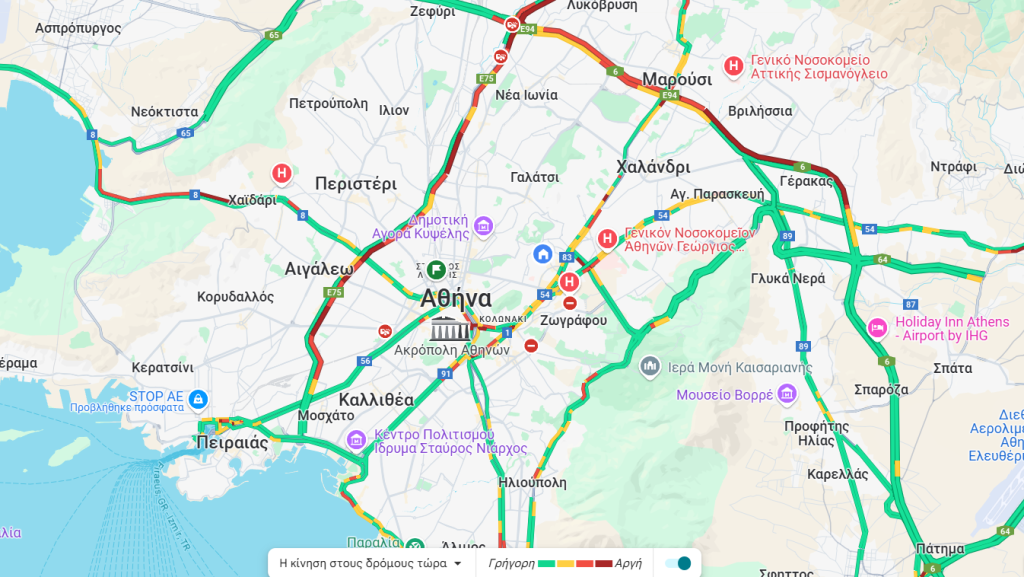 Έμφραγμα στους δρόμους της Αττικής