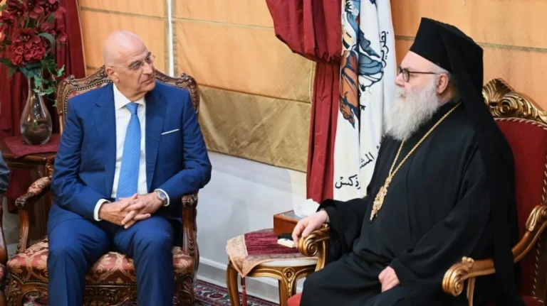 Νίκος Δένδιας: Συνάντηση με τον Πατριάρχη Αντιοχείας