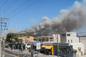 Ανεξέλεγκτη η φωτιά στη Ραφήνα: Έκλεισε η Μαραθώνος – Εκκενώνονται οικισμοί