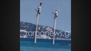 Χανιά: Επικίνδυνες βουτιές από βυθισμένο ιστιοφόρο- Βίντεο