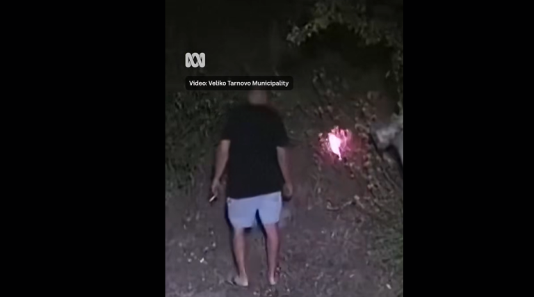 Κάμερα «έπιασε στα πράσα» εμπρηστές (vid)