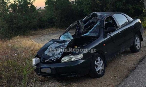 Σοβαρό τροχαίο με τρεις τραυματίες μετά από σύγκρουση ΙΧ με αγελάδα