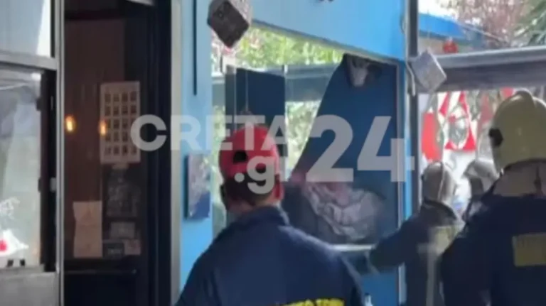 Έκρηξη φιάλης υγραερίου σε καφενείο στο κέντρο του Ηρακλείου