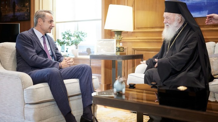 Μητσοτάκης – Ιερώνυμος: Εξαιρετική η συνεργασία Πολιτείας και Εκκλησίας