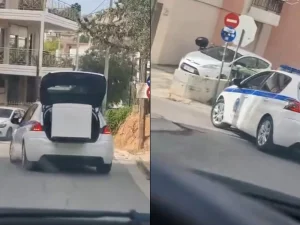 Καματερό: Σε διαθεσιμότητα ο αστυνομικός που μετέφερε ψυγείο με το περιπολικό