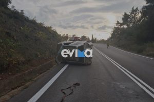 Εύβοια: Αυτοκίνητο ανετράπη
