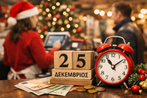 Αργίες Χριστουγέννων 2025. Τι ισχύει για εργαζόμενους και επιχειρήσεις