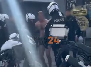 Ηράκλειο: Ημίγυμνος άνδρας προκάλεσε αναστάτωση σε σούπερ μάρκετ