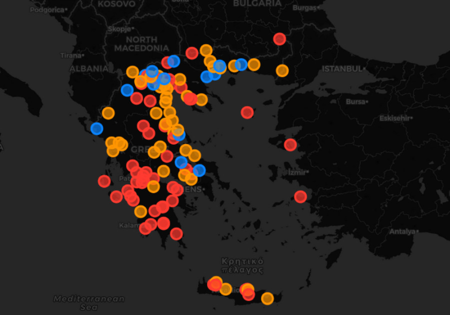 Φουντώνει η αγανάκτηση: Αγρότες κλείνουν τη χώρα με δεκάδες μπλόκα (Χάρτης)