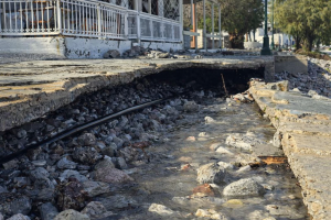 Κακοκαιρία στην Τήλο: Σε κατάσταση έκτακτης ανάγκης – Πλημμύρες, κατολισθήσεις