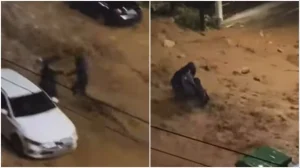 Άνω Γλυφάδα: Δραματική διάσωση γυναίκας από ορμητικά νερά