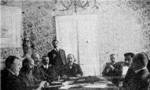 Η υπογραφή του Πρωτοκόλλου της Κέρκυρας το 1914, που αναγνώριζε την αυτονομία της Βορείου Ηπείρου.