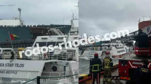 Βυθίστηκε πλοίο της γραμμής Ρόδος–Τουρκία σε ναυπηγείο – Δείτε βίντεο
