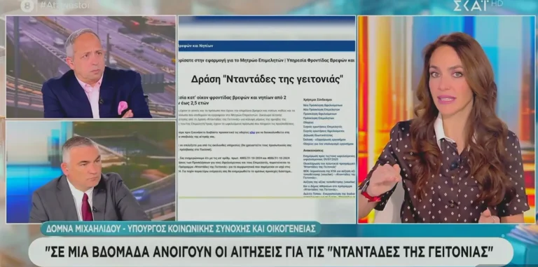 Μιχαηλίδου για «Νταντάδες της Γειτονιάς»: Ανοίγουν σε μία εβδομάδα οι αιτήσεις – Voucher έως 500 ευρώ