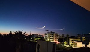 Ορατή από την Κύπρο η πορεία πυραύλου προς το Ισραήλ – Φωτογραφίες