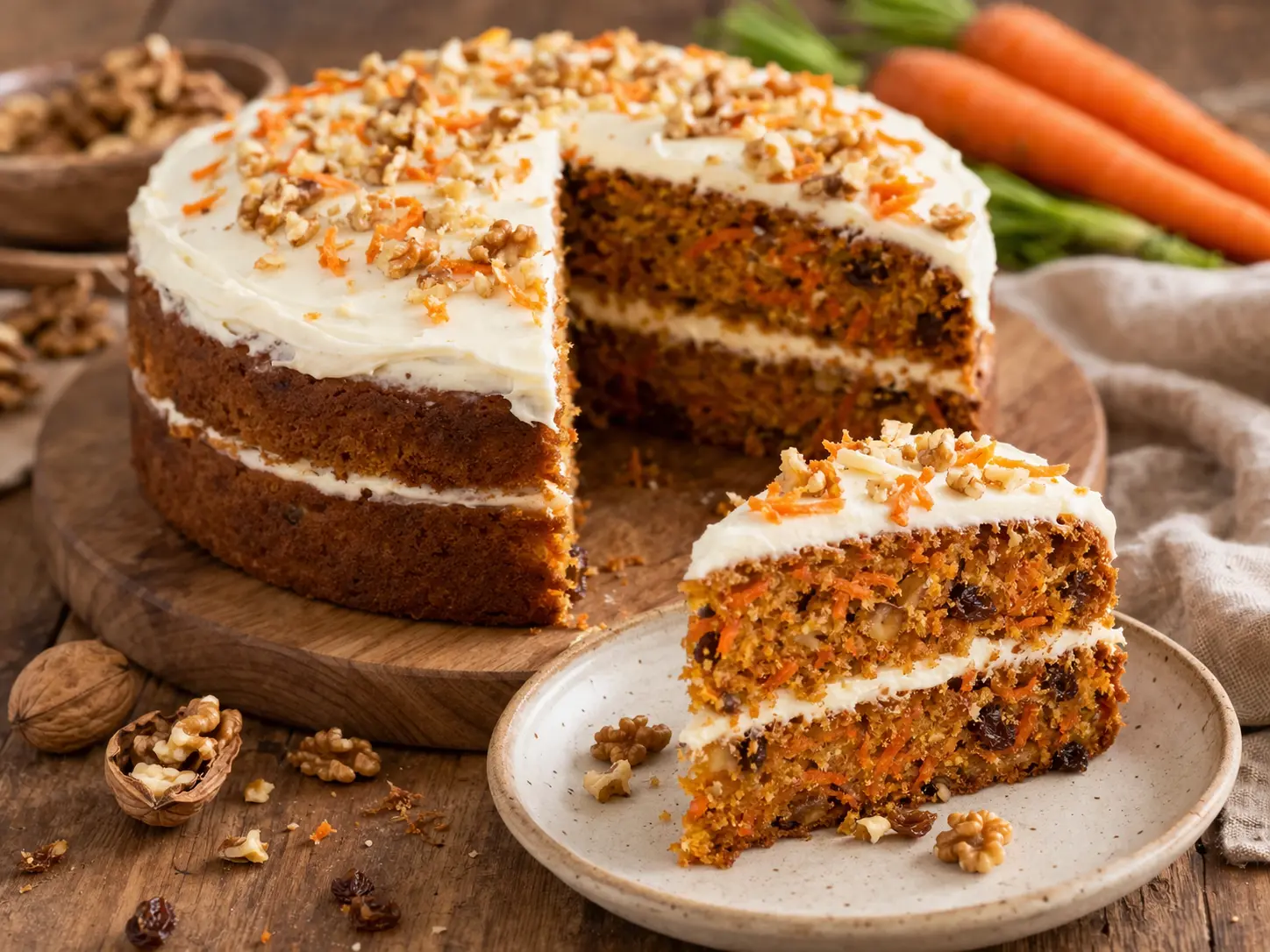 Carrot cake χωρίς αυγά και βούτυρο με υλικά των 3€