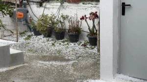 Χαλάζι και καταιγίδες στην Κρήτη: Φόβοι για ζημιές σε καλλιέργειες