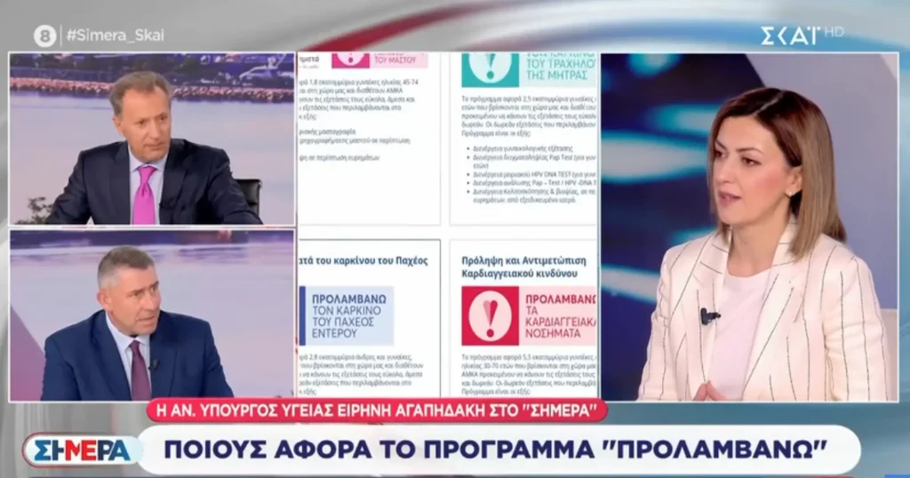 Αγαπηδάκη: Το «ΠΡΟΛΑΜΒΑΝΩ» ήρθε για να μείνει – Κάθε χρόνο sms για δωρεάν εξετάσεις