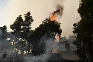 Ο φόβος των αναζωπυρώσεων: Μάχη με τις φλόγες για να σωθούν σπίτα – Στάχτη η Αιγιαλεία