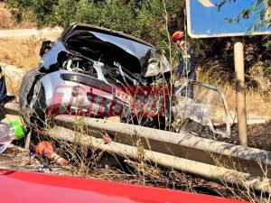 Κάτω Αχαΐα: Μετωπική σύγκρουση με έναν νεκρό και έναν σοβαρά τραυματία