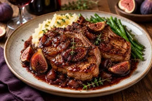 Μπριζόλες με σάλτσα μαυροδάφνης και σύκα: Η gourmet πλευρά του χοιρινού
