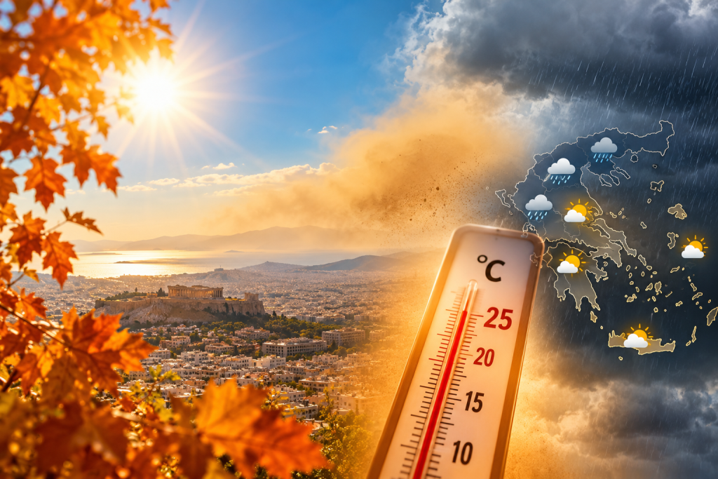 Καιρός: Έρχεται 25άρι με αφρικανική σκόνη – Πότε χαλάει ξανά και επιστρέφουν οι βροχές